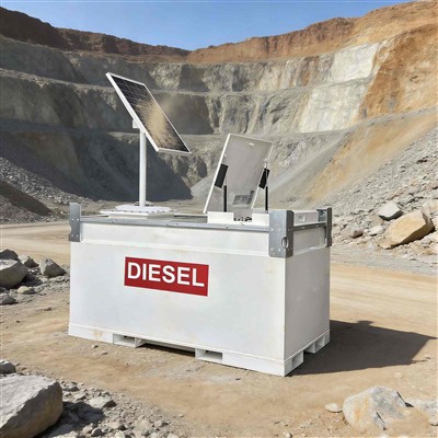 500 Gallon Fuel Cube Tank With Solar Panel Sale For USA