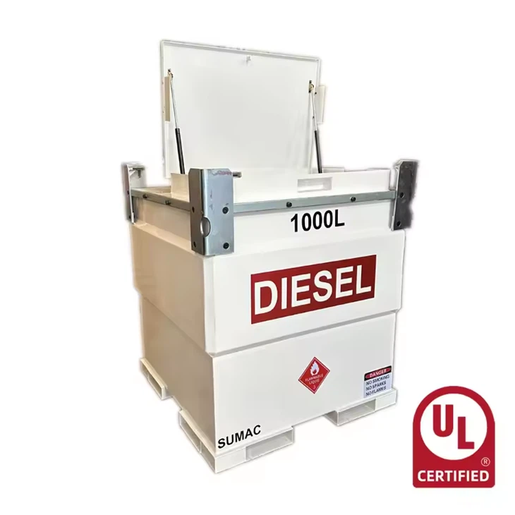 Portable Storage Fuel Tank Gasoline Fuel Double Walled Diesel Fuel Cube Tank With UL142 Certificate