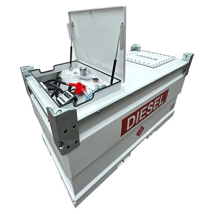 Portable Storage Fuel Tank Gasoline Fuel Double Walled Diesel Fuel Cube Tank With UL142 Certificate